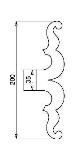 Penture moustache pour porte int�rieure en 200mm  R�f 40.120